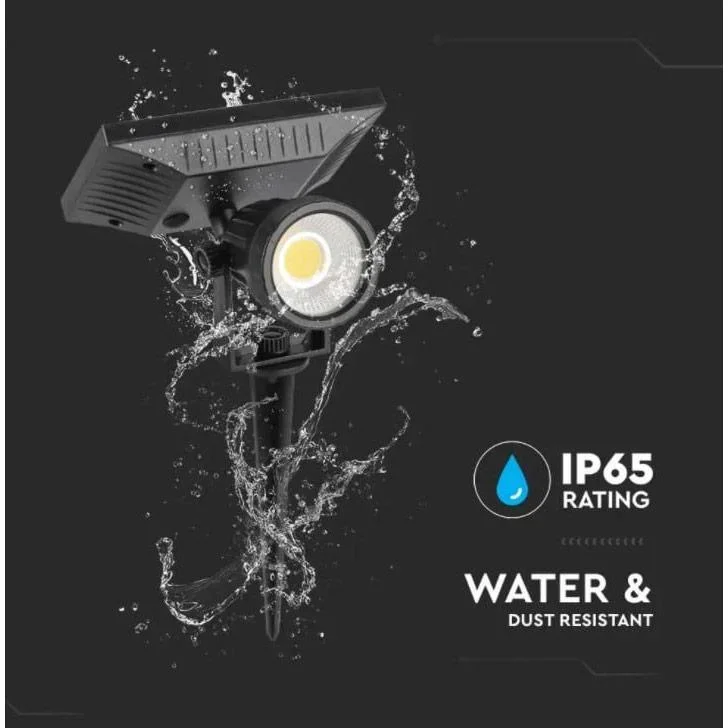 VT-952 Solarlampe mit Erdspieß - 3000K - IP65 - 2