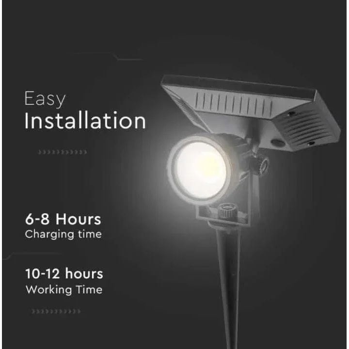 VT-952 Solarlampe mit Erdspieß - 3000K - IP65 - 4