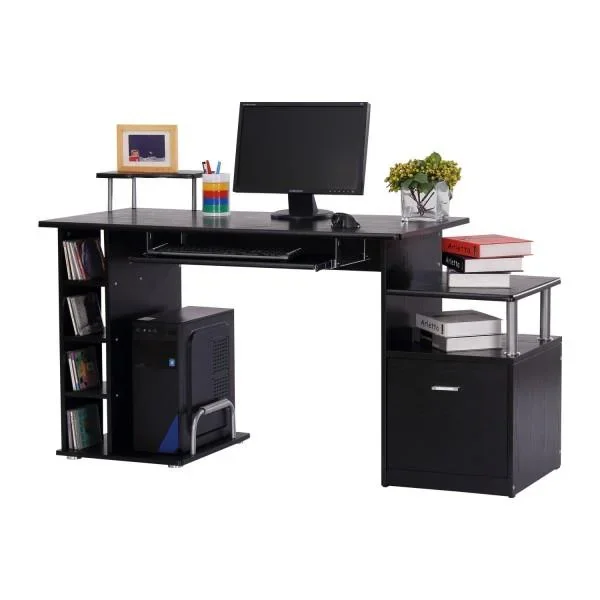Computertisch Schreibtisch Arbeitstisch schwarz - 0