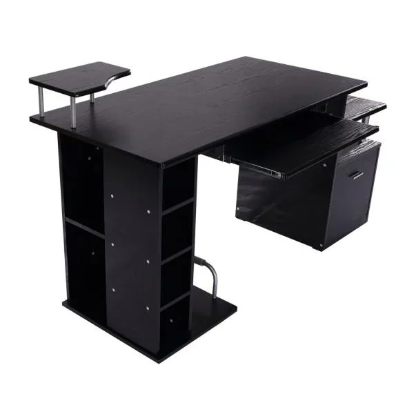Computertisch Schreibtisch Arbeitstisch schwarz - 3