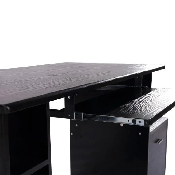 Computertisch Schreibtisch Arbeitstisch schwarz - 5