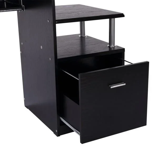 Computertisch Schreibtisch Arbeitstisch schwarz - 7