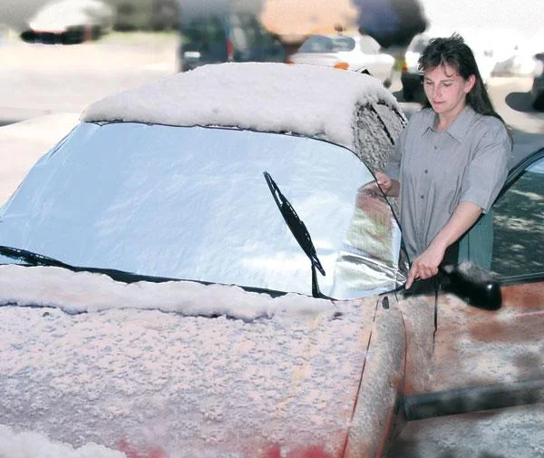 Pkw Alu Scheibenschutz für Windschutzscheiben, schützt vor Kälte/ Hitze - 2