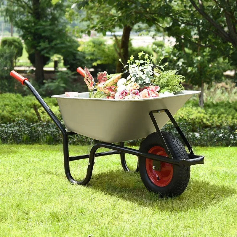 Schubkarre 100l - 250kg - Tragfähigkeit mit Lufträdern 40cm - 6