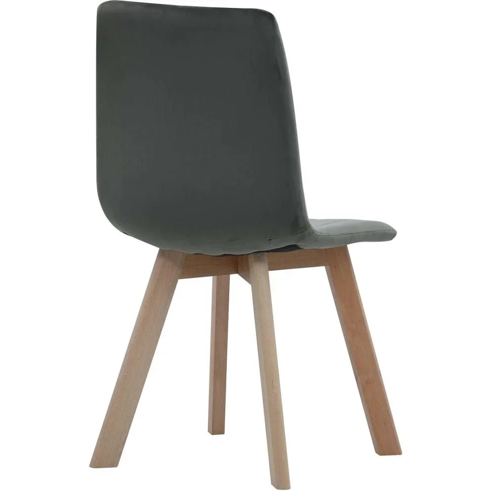 Esszimmerstühle 2 Stück Samt grau - 3