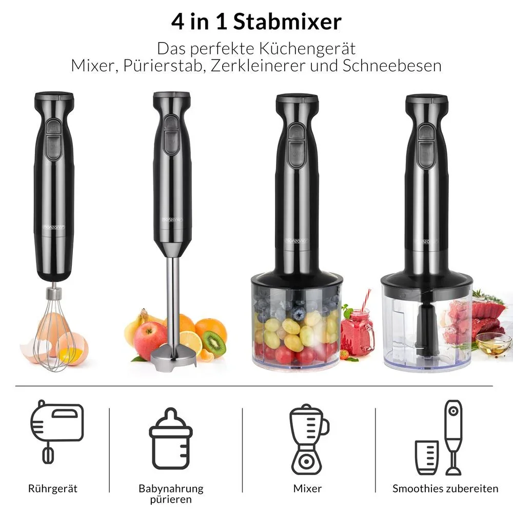Stabmixer-Set aus Edelstahl - 1
