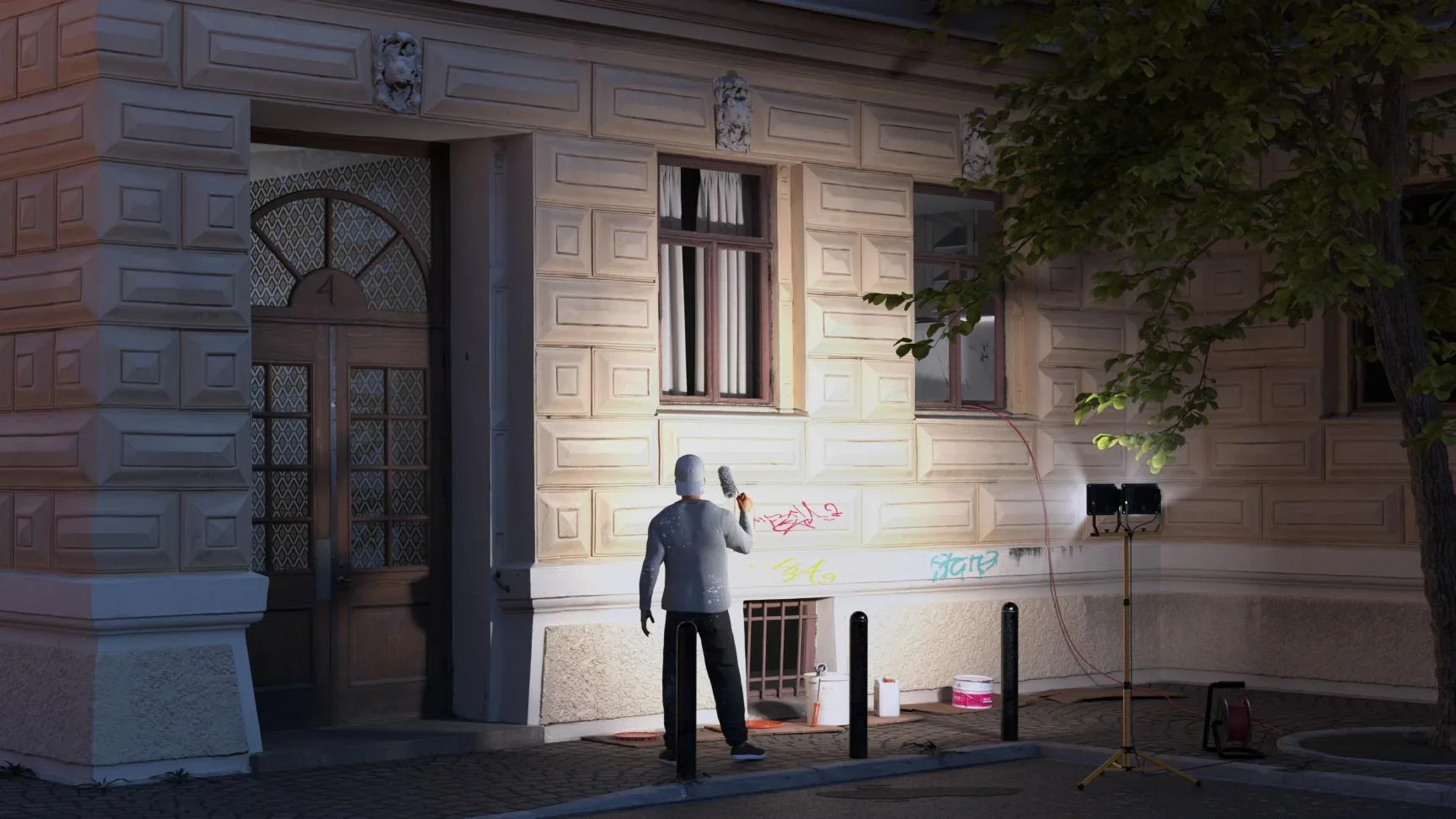 2x20W Stativ LED Baustrahler TW 3400LM - 2