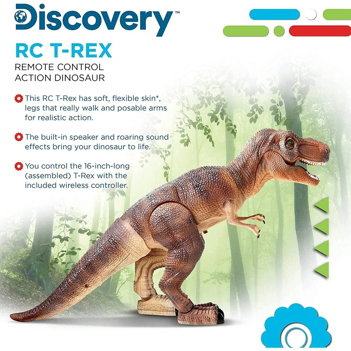 Discovery Kids RC T-Rex Dinosaurier beweglicher und laufender Dinosaurier mit Sound und beweglichem Mund - 5