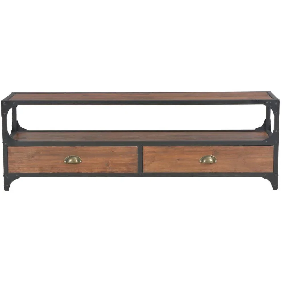 TV-Schrank mit 2 Schubladen 120x30x40 cm Kiefer massiv - 3