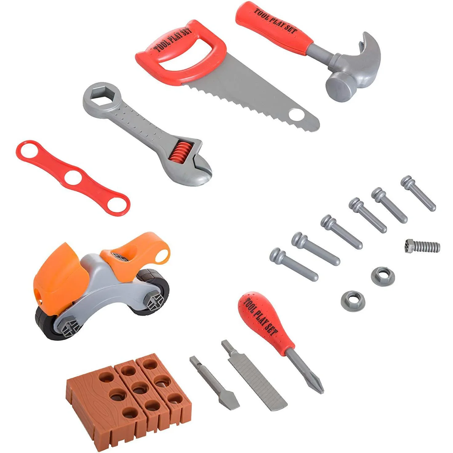 Kinder Arbeitstisch Werkbanktisch Rollenspiel Gelb+Schwarz - 2