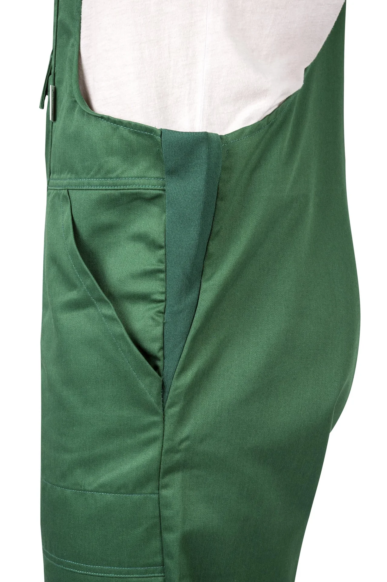 Latzhose mit seitlichen Dehnzonen, Farbe grün, Gr.46 - 1