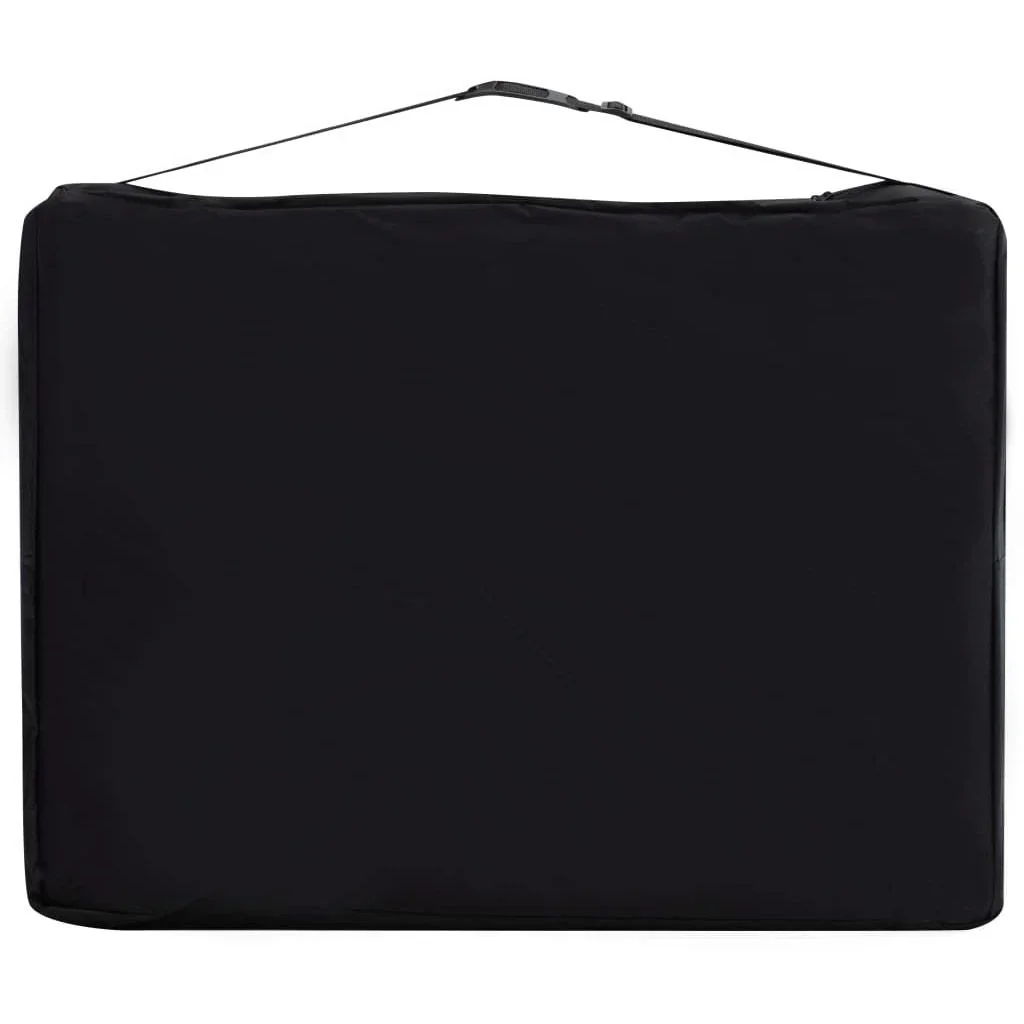 Klappbarer Massagetisch mit 2 Zonen, Aluminium schwarz und rosa - 2