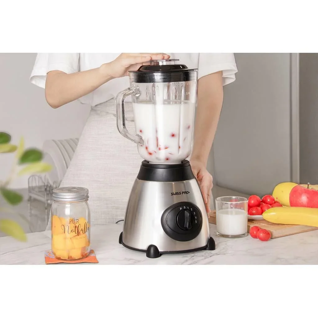 Mixer - 5 Geschwindigkeiten - 1.5L - 1000W - Edelstahl - 1