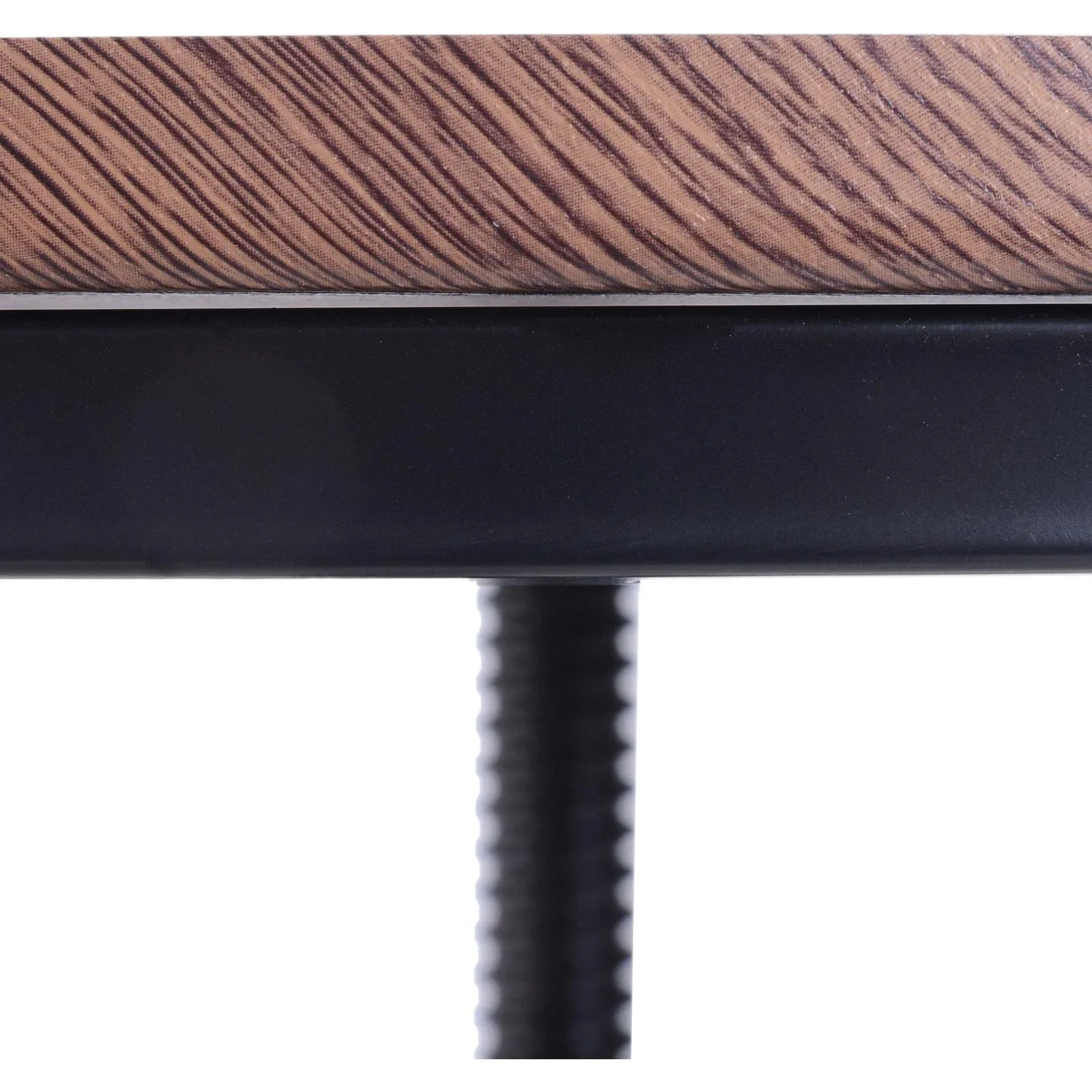 3-teilige Essgruppe Sitzgruppe Esstisch Holztisch dunkle Naturholzoptik mit 1 Tisch + 2 Hockern - 8