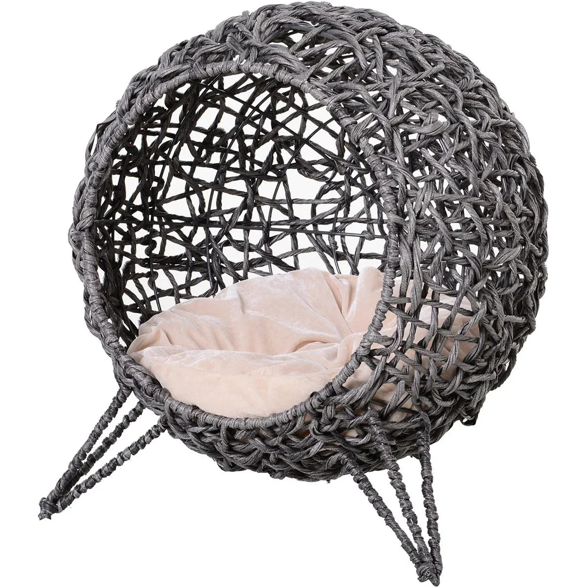 Katzenkorb mit Kissen natur - 4