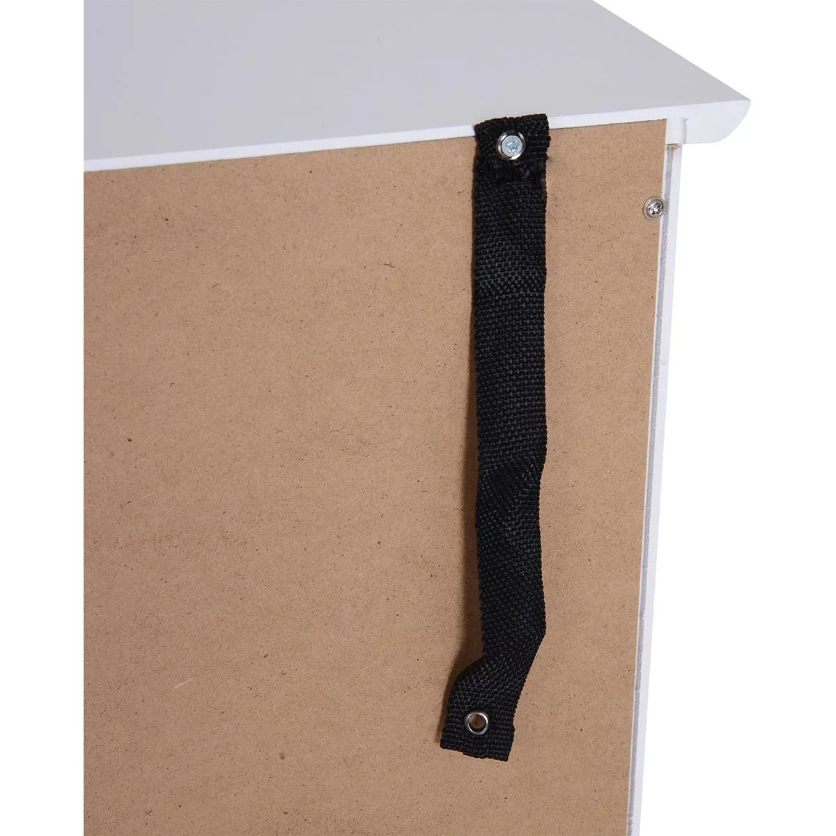 Schrank mit dezenter Verzierung weiß - 5