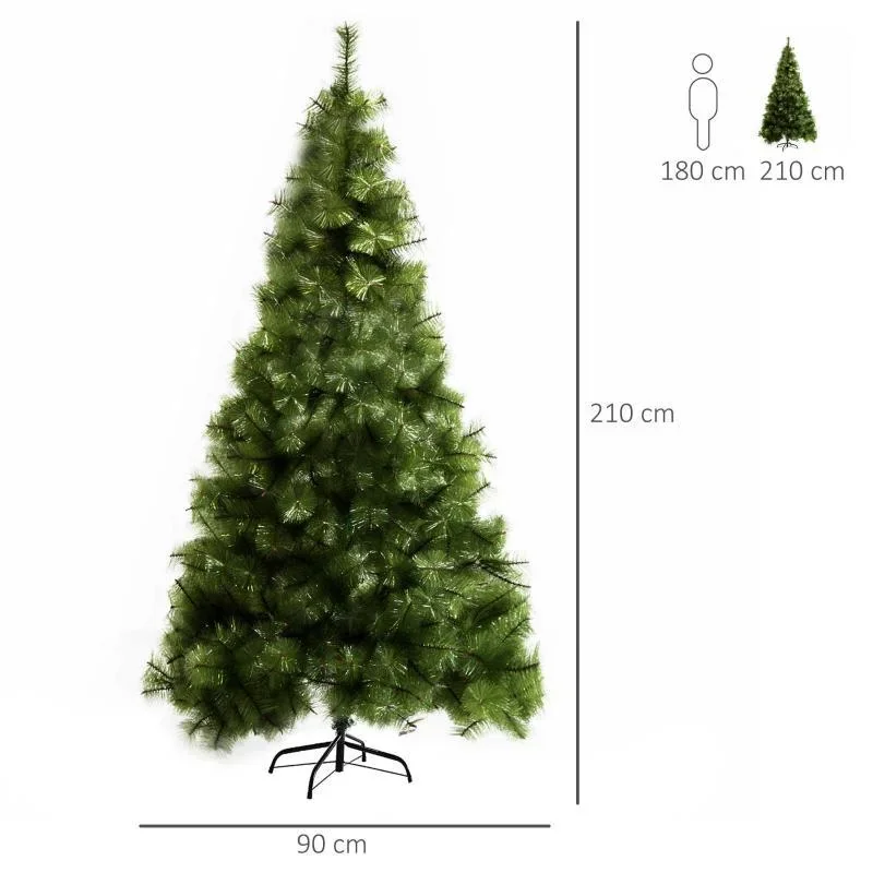 Künstlicher Weihnachtsbaum 2,1 m Christbaum Tannenbaum 505 Äste - 5