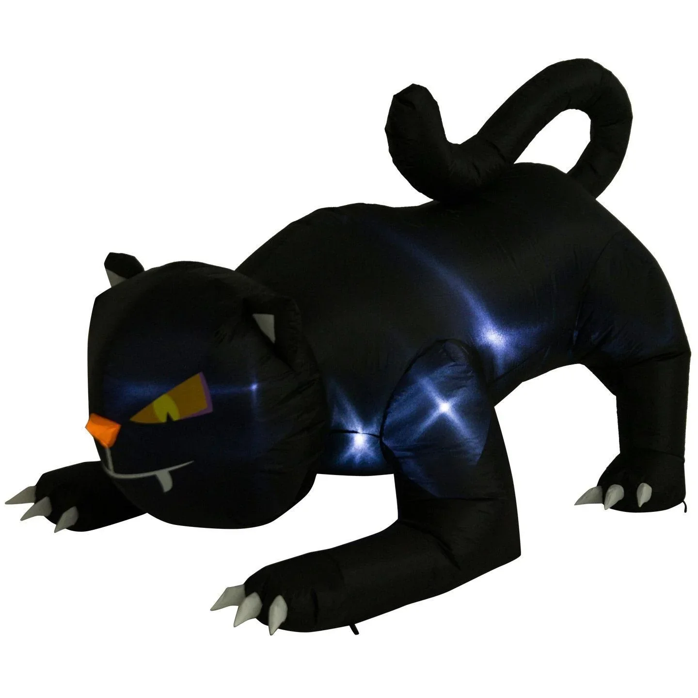 Aufblasbare Katze Halloween Figur Deko mit LED schwarz - 3