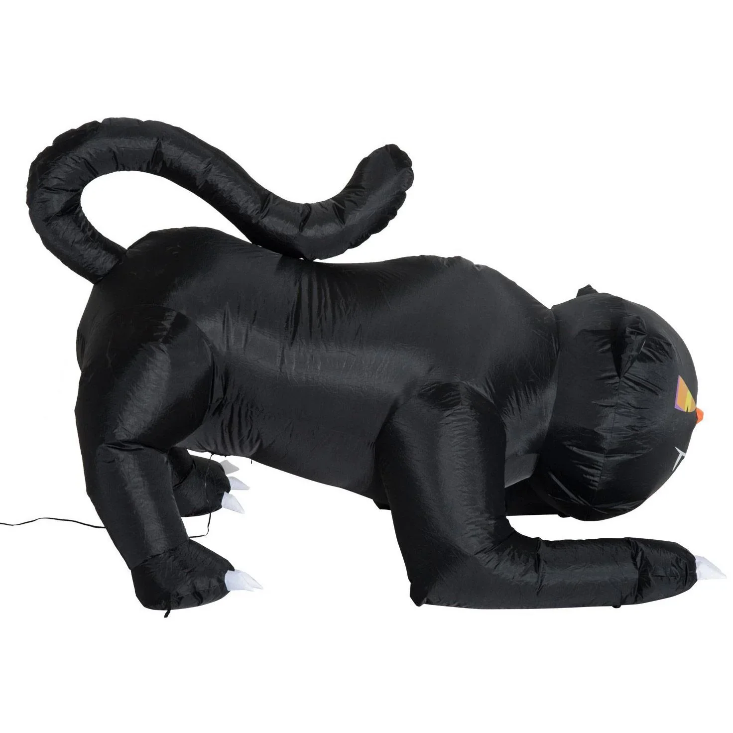 Aufblasbare Katze Halloween Figur Deko mit LED schwarz - 4