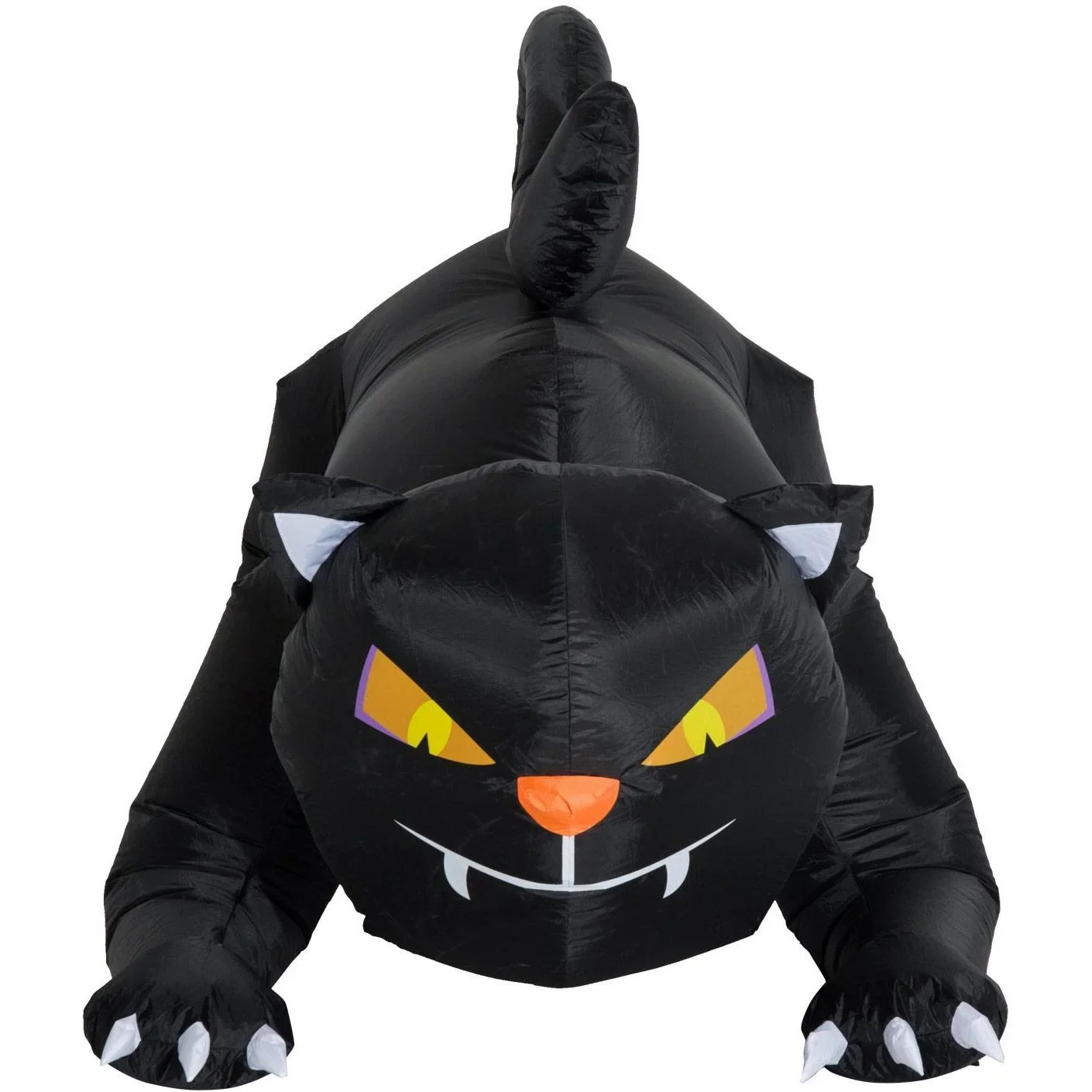 Aufblasbare Katze Halloween Figur Deko mit LED schwarz - 5