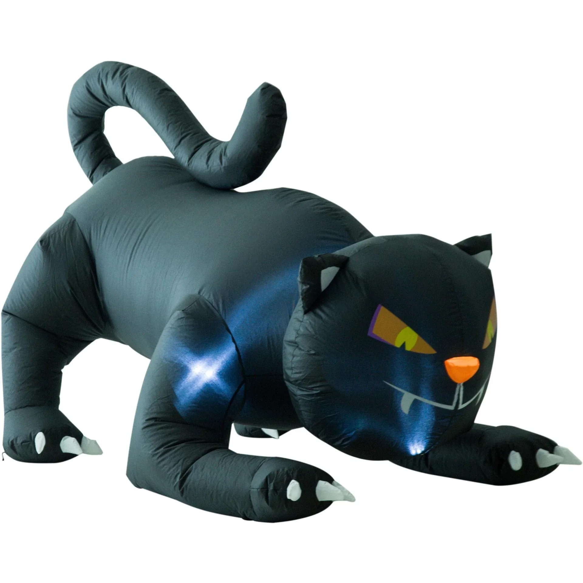 Aufblasbare Katze Halloween Figur Deko mit LED schwarz - 6