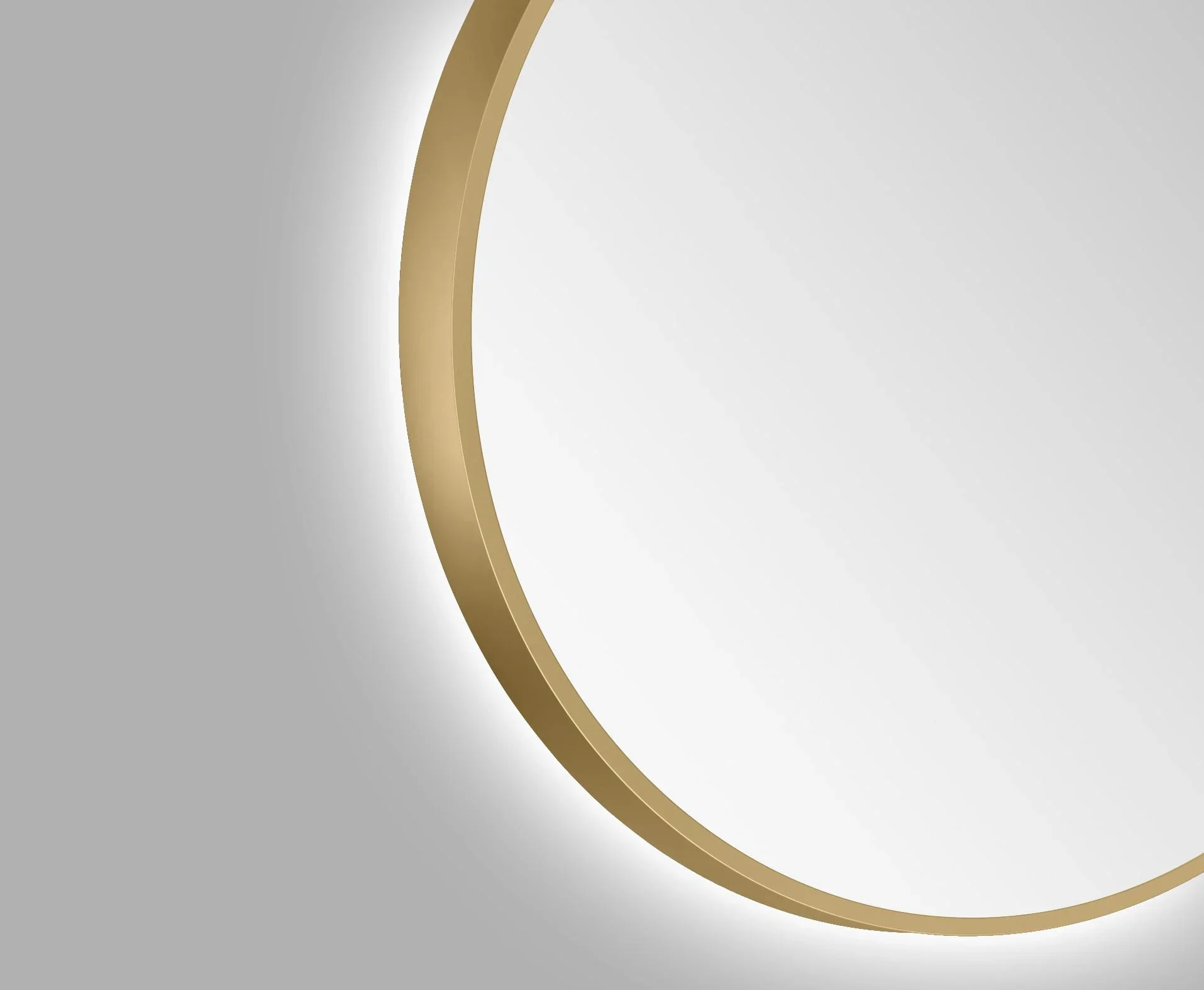 Dekorativer runder Wandspiegel mit indirekter LED Beleuchtung in gold matt Ø 50 cm - 3