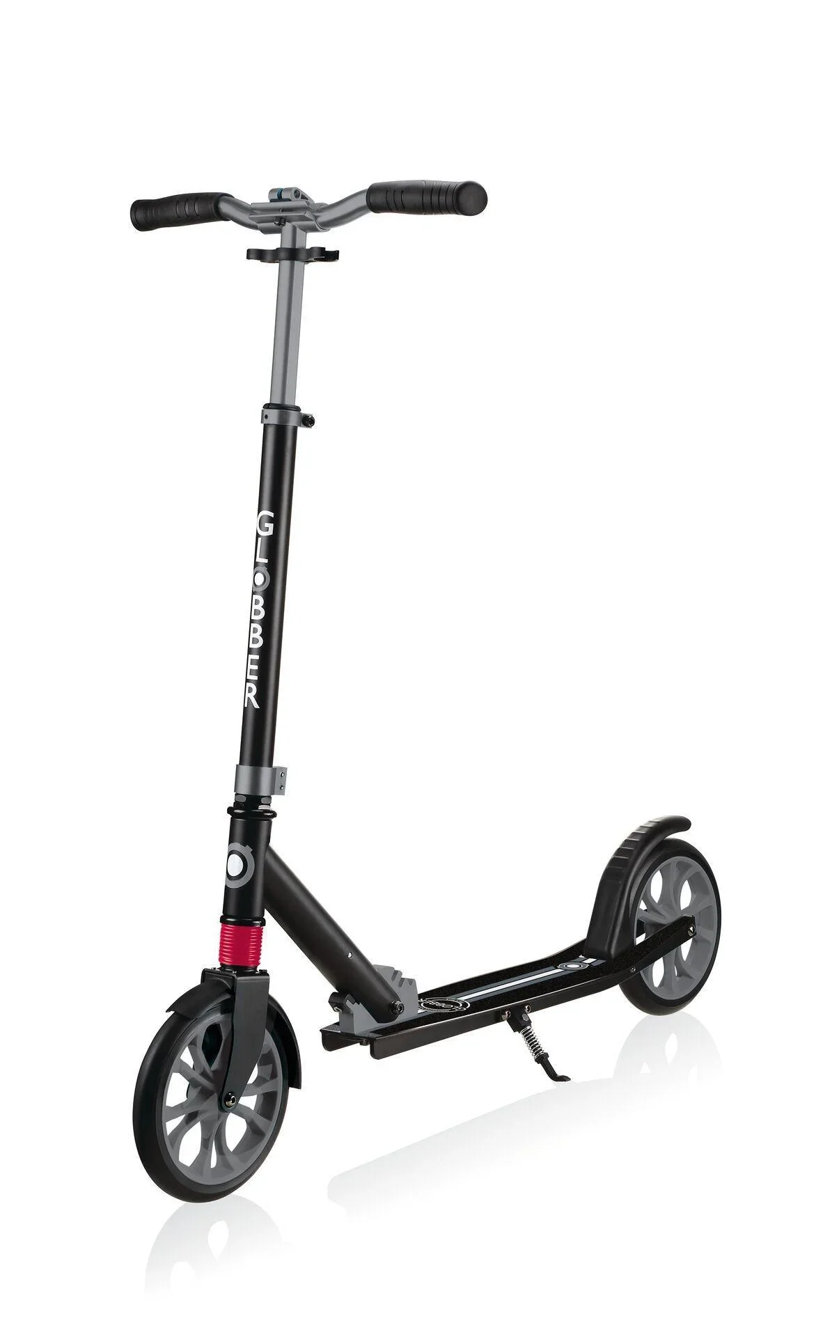 NL 205 Tretroller, 205 mm, ABEC 7, höhenverstellbar, Frontfederung, Klappmechanismus, schwarz-grau - 5