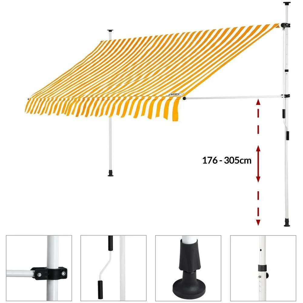 Klem Baldachin gelb/weiß 300cm - 1