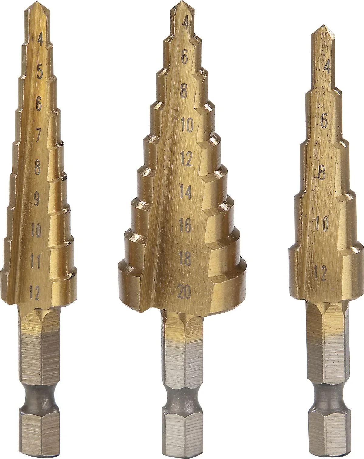 Titan Stufen- und Fräsbohrer Satz 7-teilig - 1