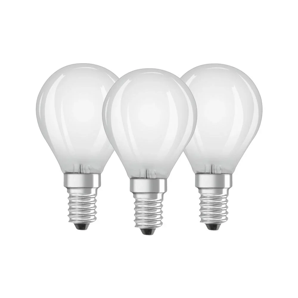 BASE RETRO LED Tropfenlampe mit 4 Watt, E14, warmweiß, matt - 3 Stück - 1