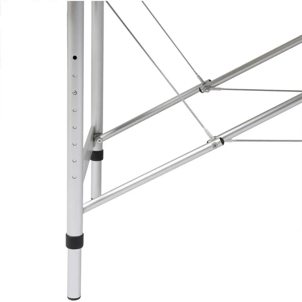 Zusammenklappbare Massageliege mit Aluminiumgestell (vierteilig / cremeweiß) - 4