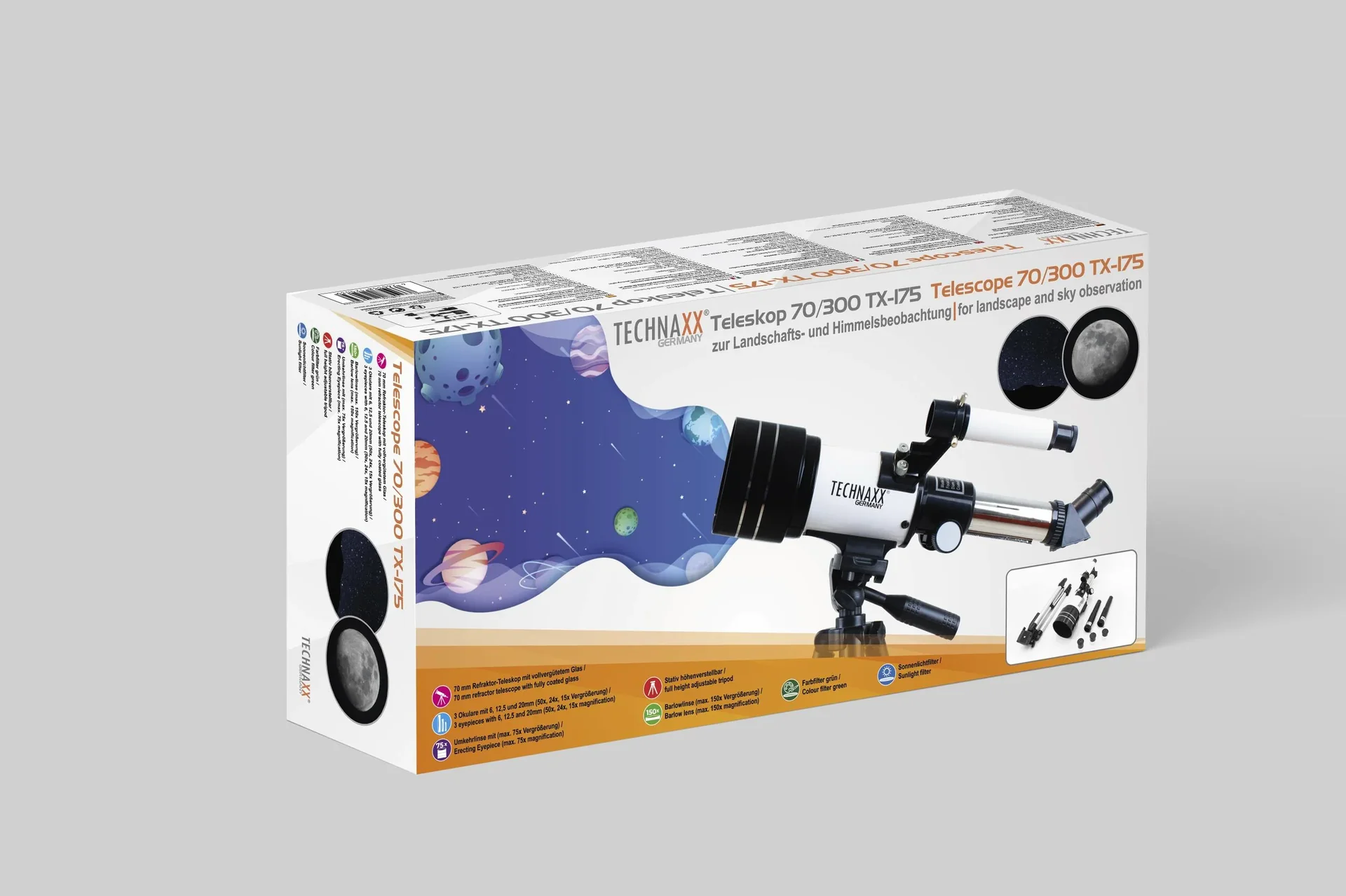 Teleskop 70/300 zur Landschafts- und Himmelsbeobachtung - 0