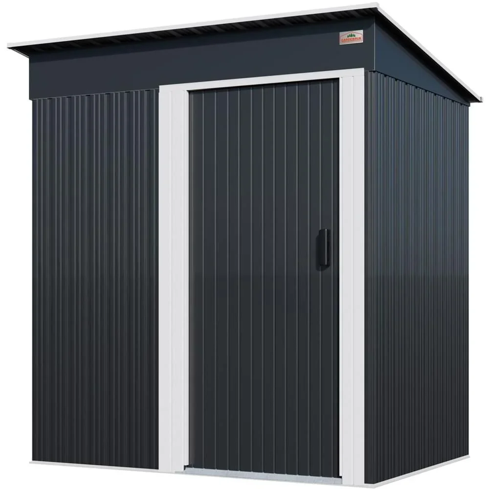 Gartenhaus - 2,52m³ - Metall - anthrazit - 162 x 86 x 181cm - 0