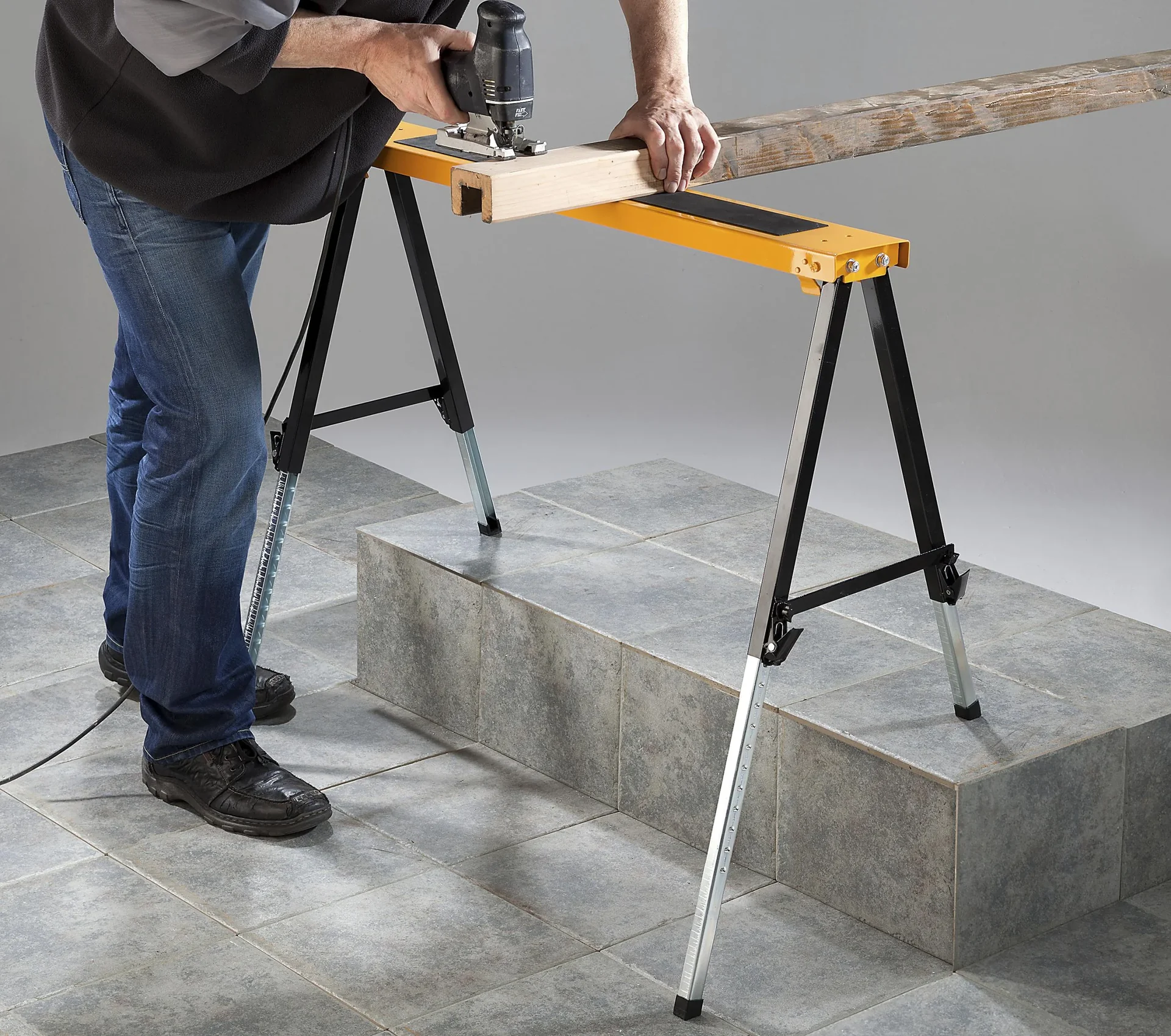 Arbeitsböcke, klappbar, höhenverstellbar, 2-er Set - 0