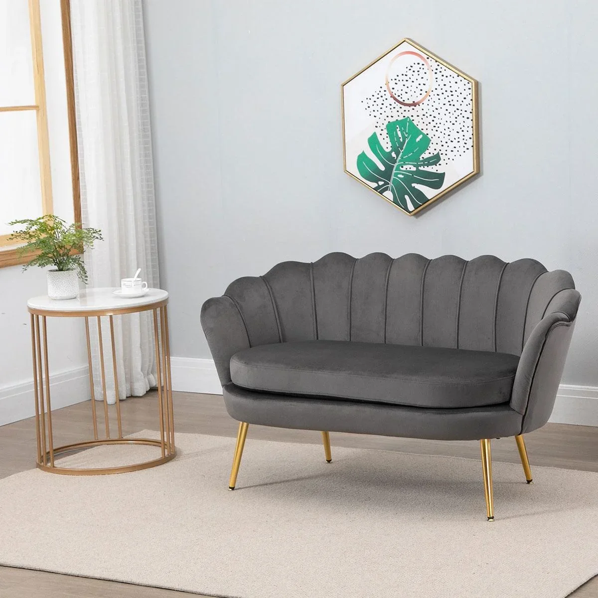 2-Sitzer Stoffsofa Zweisitzer Loungesofa mit weichen und großzügigen Kissen Polstersofa Sitzmöbel Polstermöbel Designsof - 2