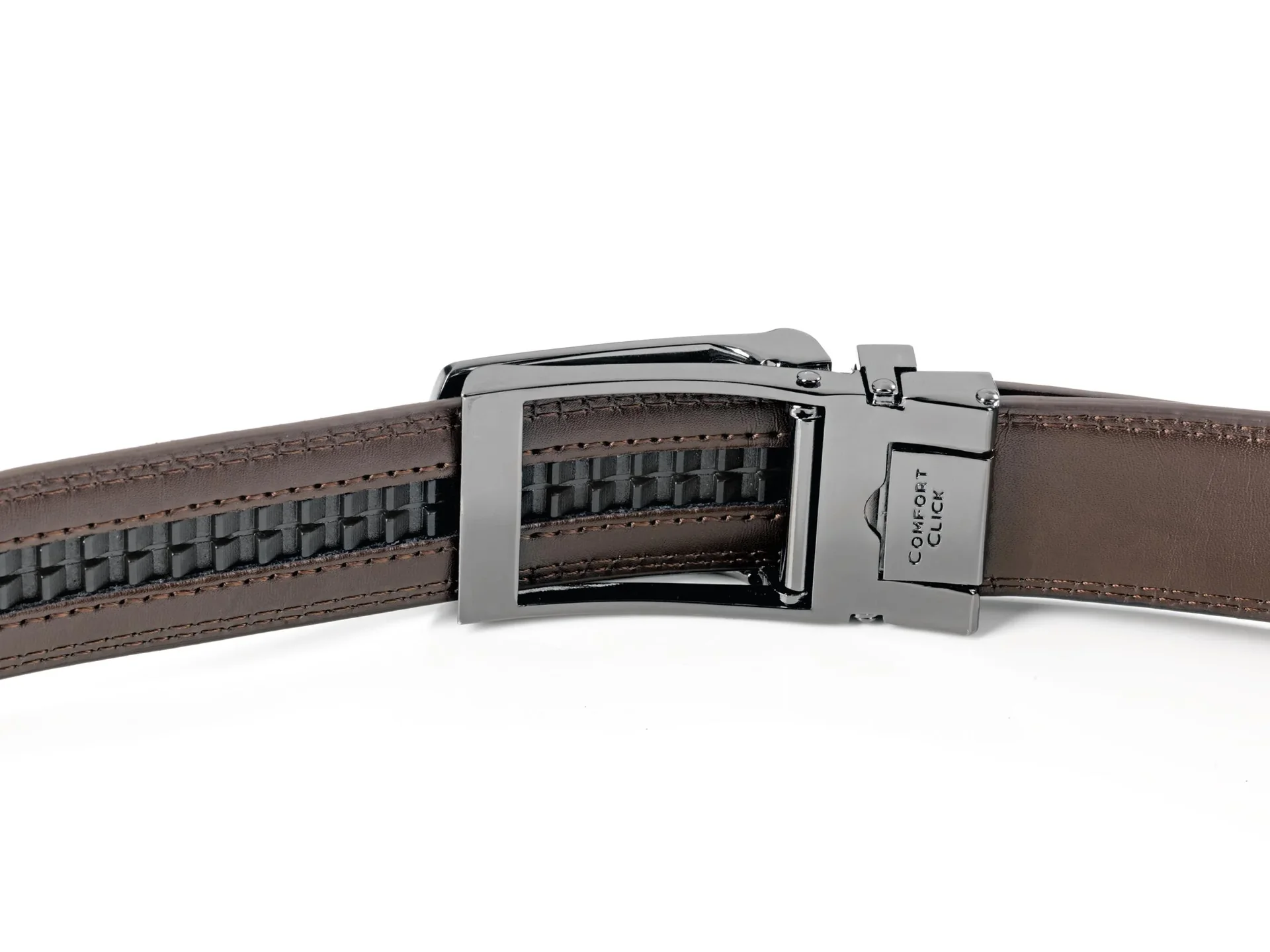 Automatik Click Gürtel, Leder, Farbe braun - 4