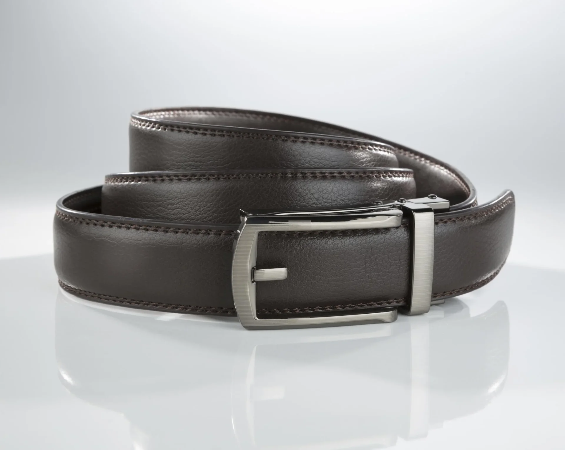 Automatik Click Gürtel, Leder, Farbe braun - 5