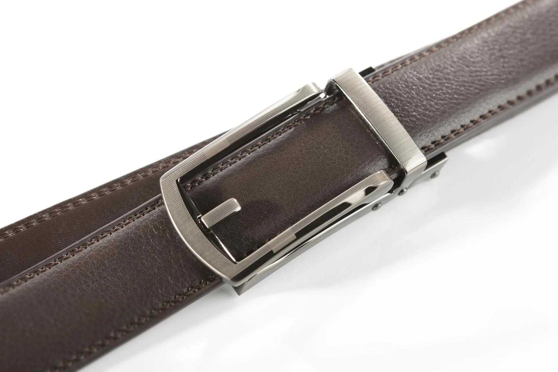 Automatik Click Gürtel, Leder, Farbe braun - 6