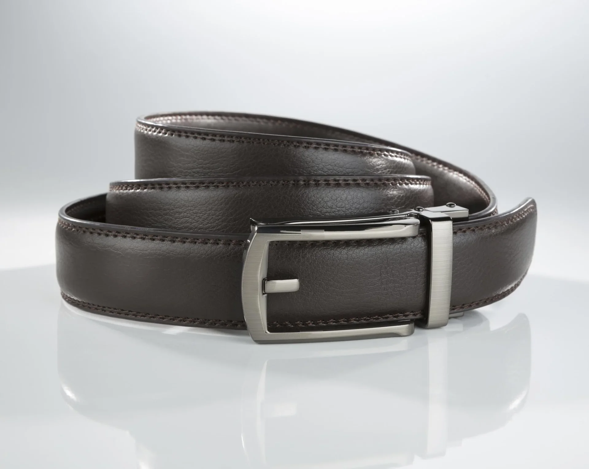Automatik Click Gürtel, Leder, Farbe braun - 7