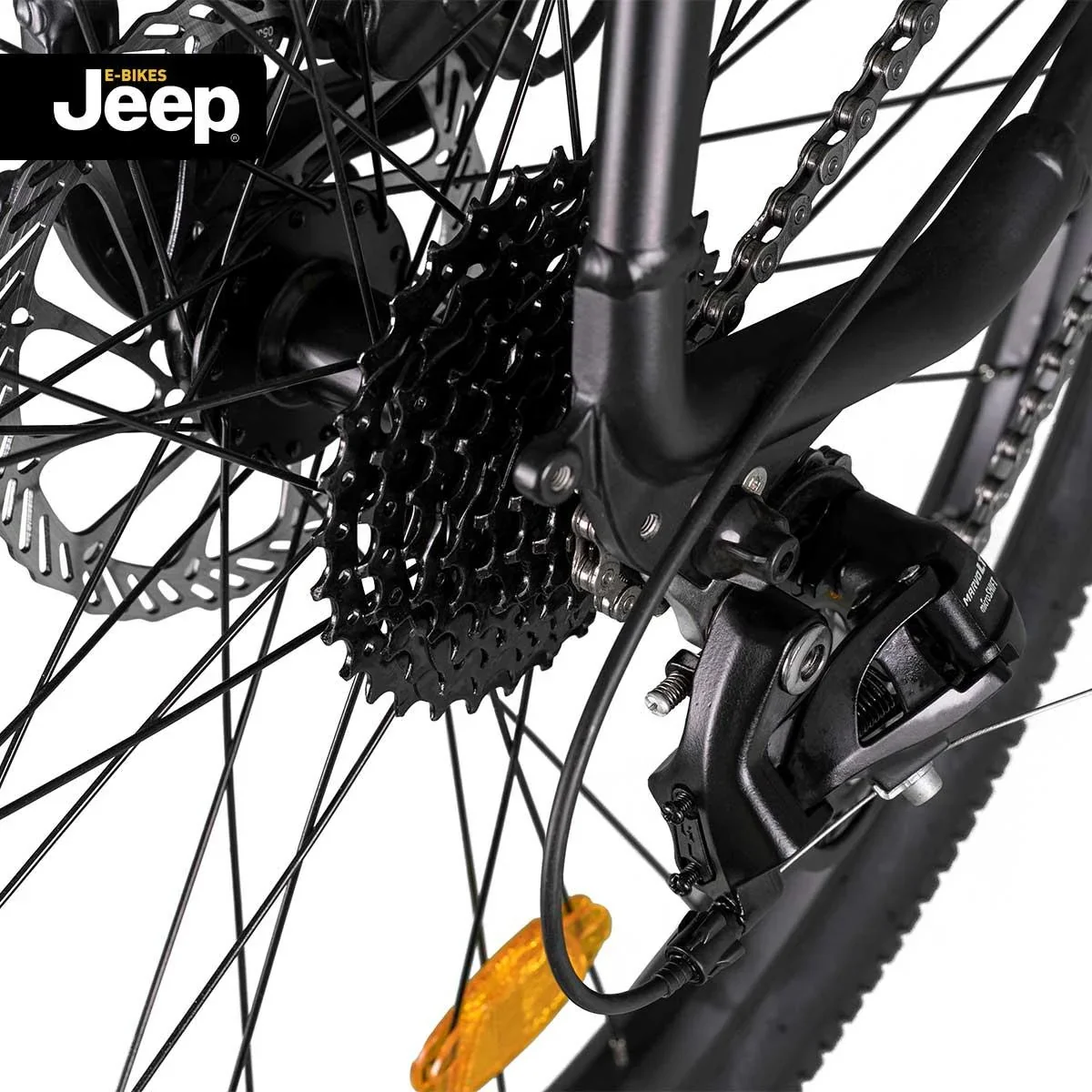 Unisex Mountain E-Bike 27,5 Zoll, Rahmengröße 45 cm, 9-Gang Kettenschaltung, black, MHM 7000, - 4
