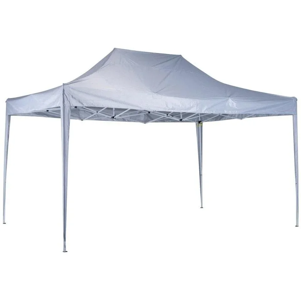 Faltpavillon mit Seitenwänden 4,5x3m Stahl Weiß - 2