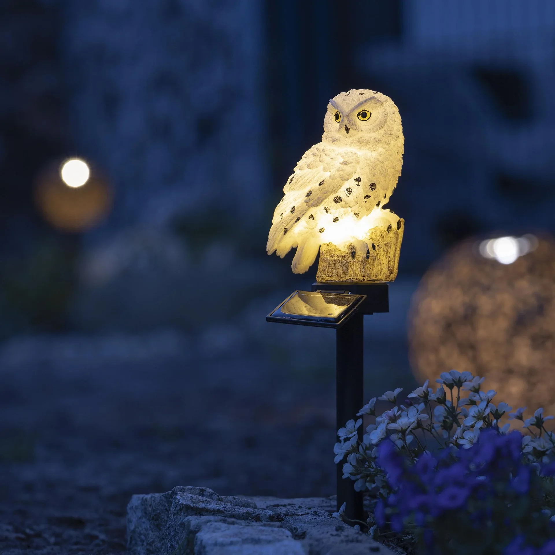LED Solar Schneeeule Gartenstecker - 2