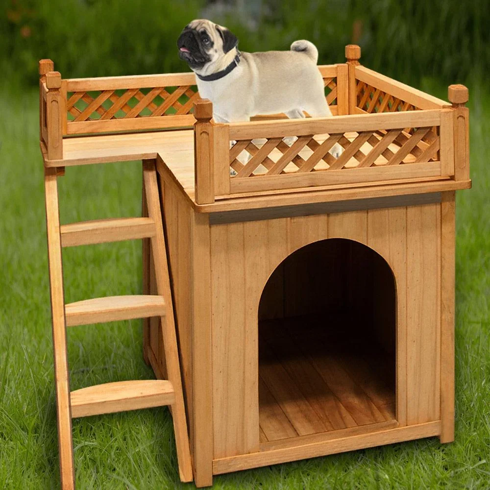 Hundehütte mit Balkon - 0