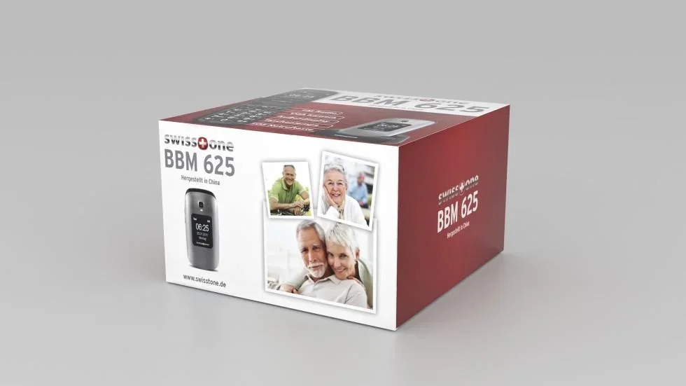 Senioren Klapphandy BBM 625 silber-schwarz, Großes 2,4" Farbdisplay, Zusätzliches 1,4" Außendisplay, Notruftaste - 2