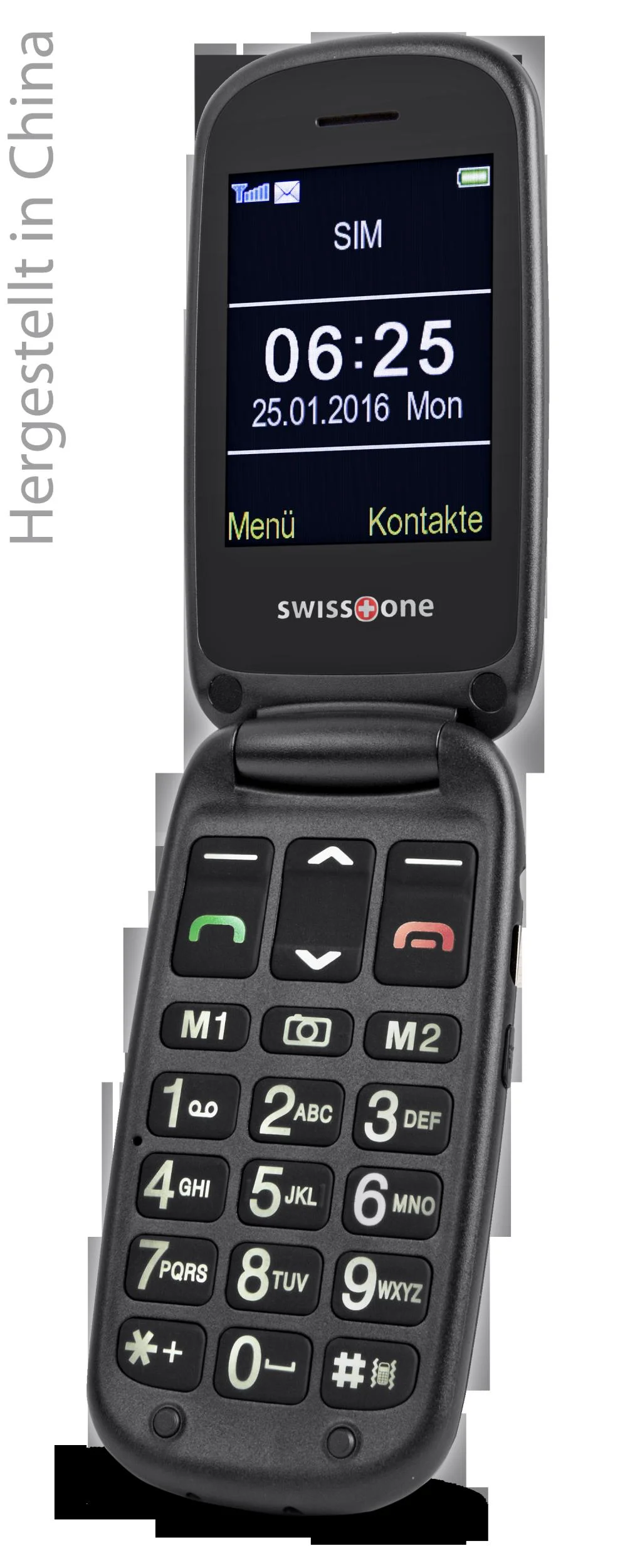 Senioren Klapphandy BBM 625 silber-schwarz, Großes 2,4" Farbdisplay, Zusätzliches 1,4" Außendisplay, Notruftaste - 4