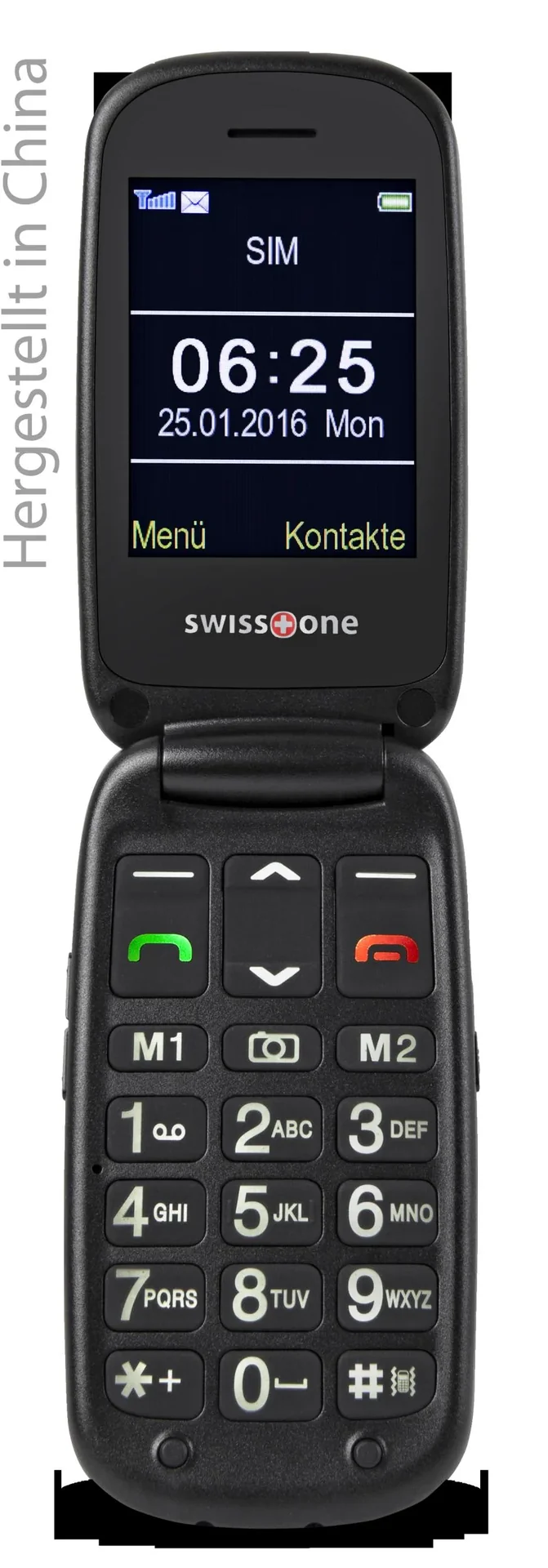 Senioren Klapphandy BBM 625 silber-schwarz, Großes 2,4" Farbdisplay, Zusätzliches 1,4" Außendisplay, Notruftaste - 5