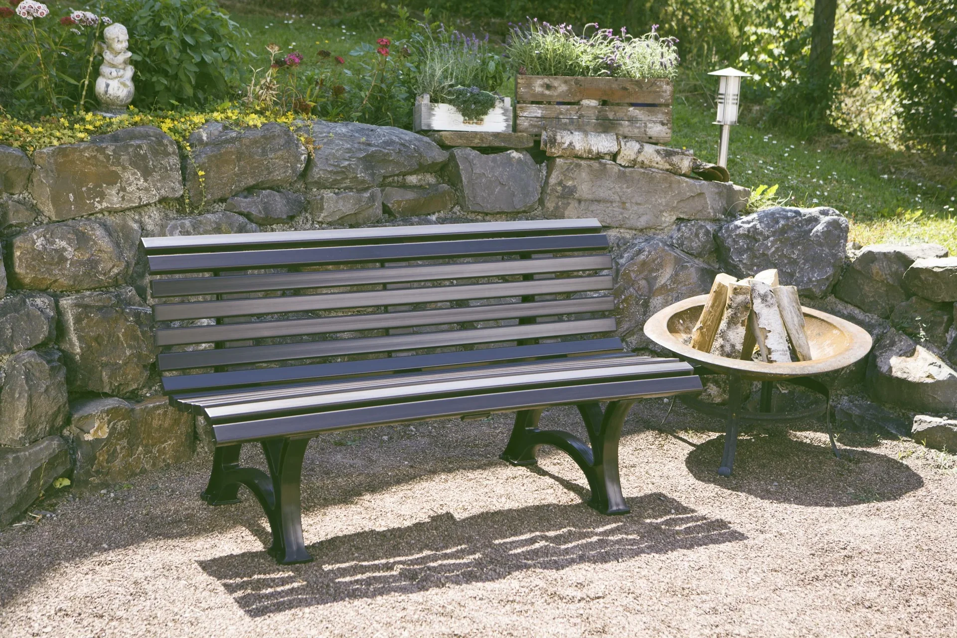 Gartenbank Helgoland graphitgrau - 0