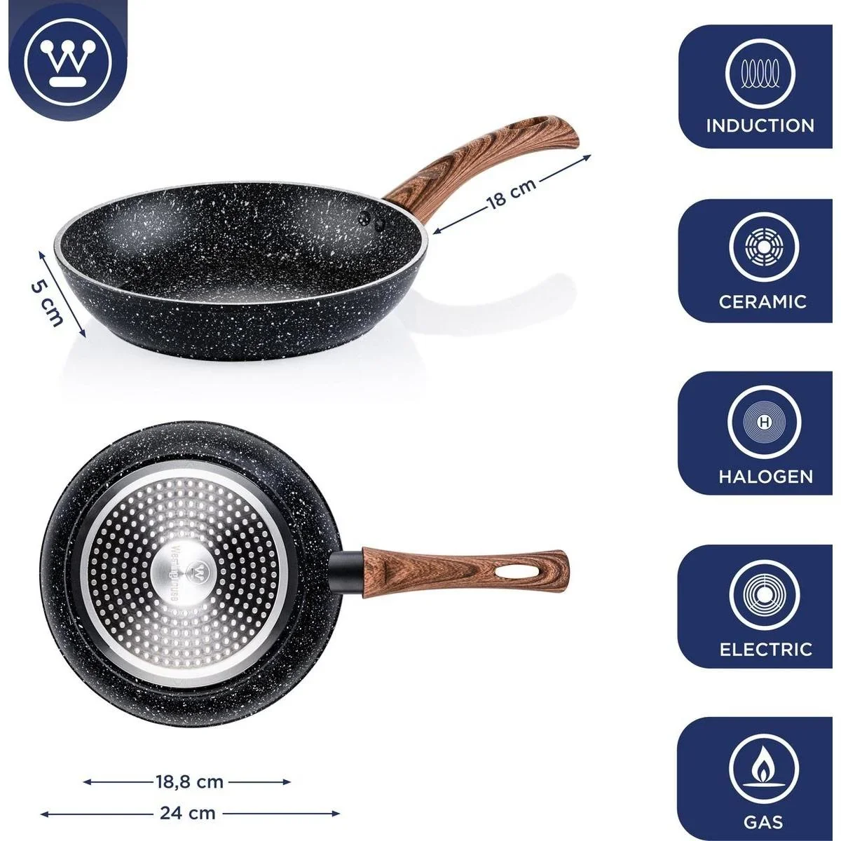 Performance Series Töpfe und Pfannen - Bratpfanne Sonderedition 24 cm + Pfannkuchenpfanne Sonderedition 28 cm - Schwarz - 3