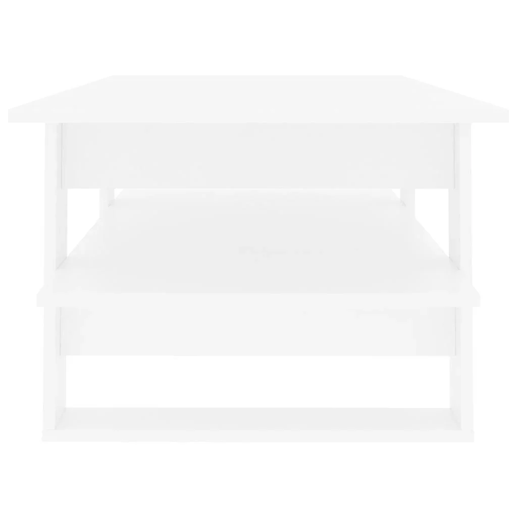 Couchtisch 110x55x42 cm Spanplatte weiß - 0