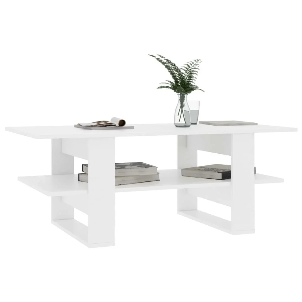 Couchtisch 110x55x42 cm Spanplatte weiß - 4